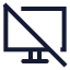 Monitoroff icon with stroke sharp style