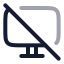 Monitoroff icon with twotone rounded style
