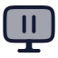 Monitorpause icon with duotone rounded style