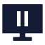 Monitorpause icon with solid sharp style