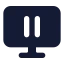 Monitorpause icon with solid standard style