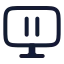 Monitorpause icon with stroke rounded style