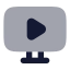 Monitorplay icon with bulk rounded style