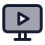 Monitorplay icon with duotone standard style