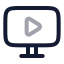 Monitorplay icon with twotone rounded style
