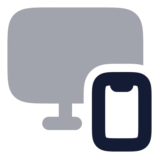 Monitor Smartphone Icon in Bulk Rounded style