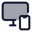 Monitorsmartphone icon with duotone standard style