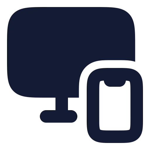 Monitor Smartphone Icon in Solid Rounded style