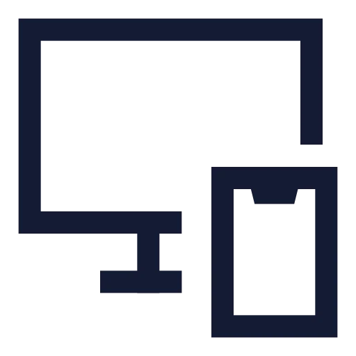 Monitor Smartphone Icon in Stroke Sharp style