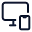 Monitorsmartphone icon with stroke standard style