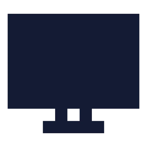 Monitor Icon in Solid Sharp style