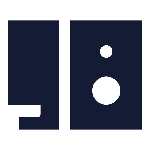 Monitor Speaker Icon in Solid Sharp style