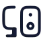 Monitorspeaker icon with stroke rounded style