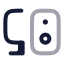 Monitorspeaker icon with twotone rounded style
