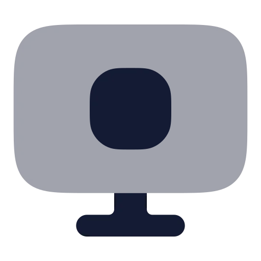 Monitor Stop Icon in Bulk Rounded style