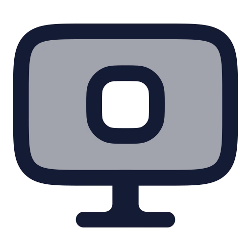 Monitor Stop Icon in Duotone Rounded style