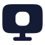 Monitorstop icon with solid rounded style