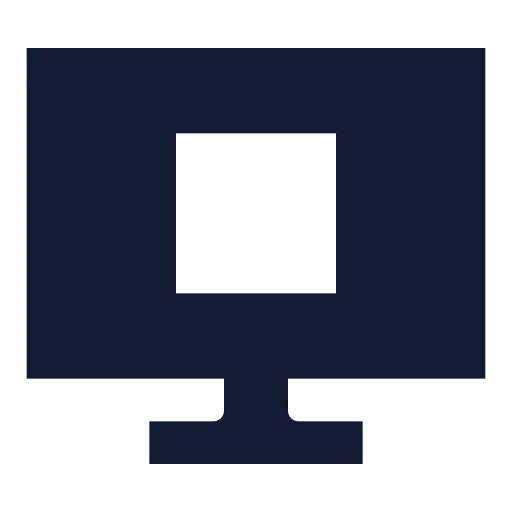 Monitor Stop Icon in Solid Sharp style