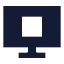 Monitorstop icon with solid sharp style