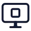 Monitorstop icon with stroke standard style