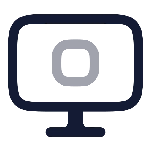 Monitor Stop Icon in Twotone Rounded style