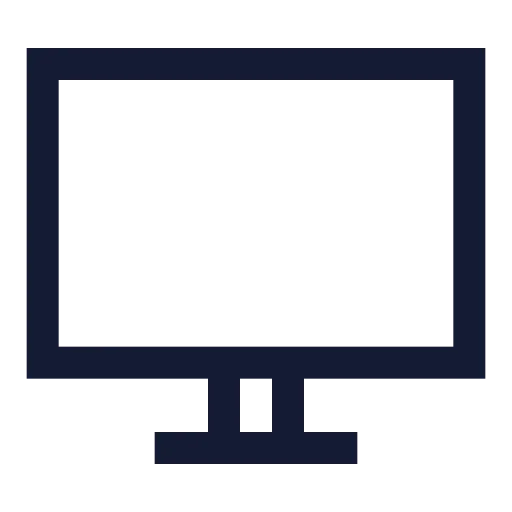 Monitor Icon in Stroke Sharp style