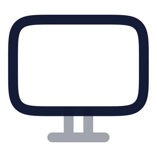 Monitor Icon in Twotone Rounded style
