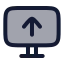 Monitorup icon with duotone rounded style