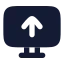 Monitorup icon with solid rounded style