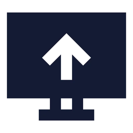 Monitor Up Icon in Solid Sharp style