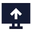 Monitorup icon with solid sharp style