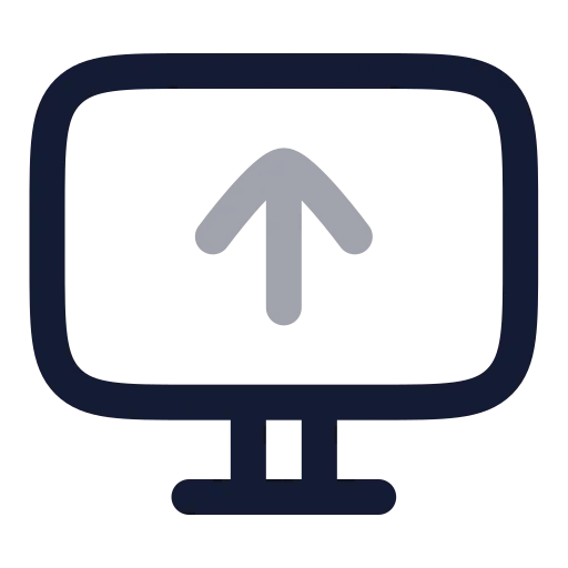 Monitor Up Icon in Twotone Rounded style