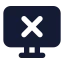 Monitorx icon with solid standard style