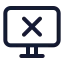 Monitorx icon with stroke standard style