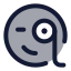 Monocle icon with duotone rounded style