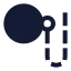 Monocle icon with solid sharp style