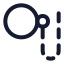 Monocle icon with stroke rounded style