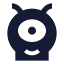 Monster icon with solid sharp style