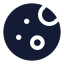 Moon icon with solid standard style
