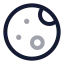 Moon icon with twotone rounded style