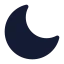 Moon icon with solid standard style