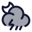 Moonangledrainzap icon with duotone rounded style