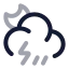 Moonangledrainzap icon with twotone rounded style