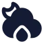 Mooncloudbigrain icon with solid standard style