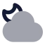 Mooncloud icon with bulk rounded style