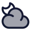 Mooncloud icon with duotone standard style