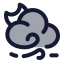 Mooncloudfastwind icon with duotone rounded style