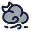 Mooncloudfastwind icon with duotone standard style