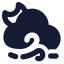 Mooncloudfastwind icon with solid standard style