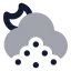 Mooncloudhailstone icon with bulk rounded style